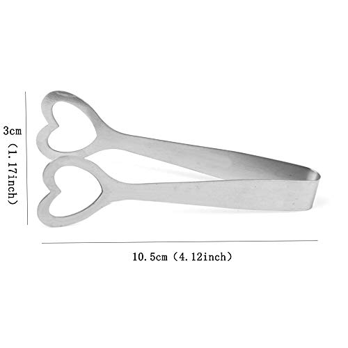Limeo Sugar Tongs Pinzas de Hielo Barra de Pinzas de Hielo Pinzas de Azúcar de Acero Inoxidable Juego de Pinzas de Azucar Clip de Azúcar Pinzas de Caramelo de Acero Inoxidable (Total 6)