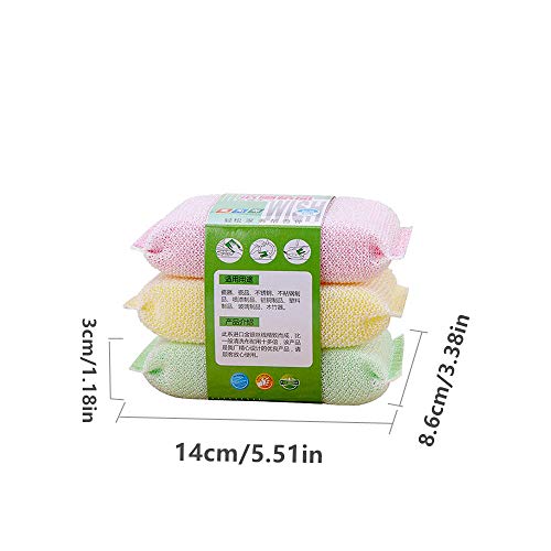 Limeow Estropajos Cocina antibacterianos Doble Estropajo no Olor Cepillo Esponja limpiadora para Platos Esponja de lufa para Lavar Platos Esponjas Limpieza Multiusos Baños y Cocinas 6 pcs