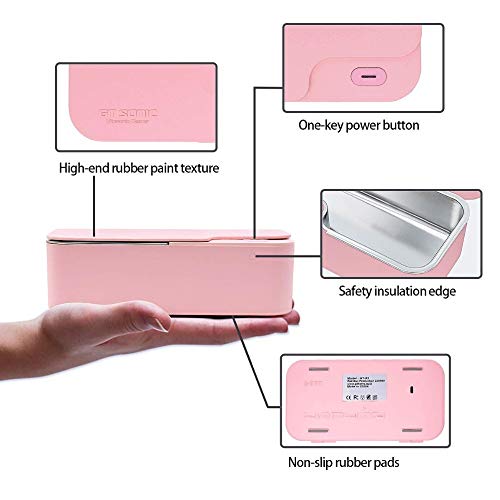 Limpiador Ultrasónico, De Alta Frecuencia Limpiador A Presión para La Limpieza De Gafas, Joyería, Lentes, Monedas, Anillos, Relojes - Vidrio, Plástico, Aluminio,C