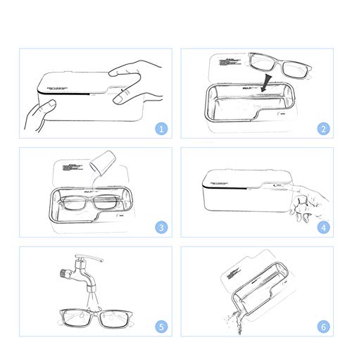 Limpiador Ultrasónico, De Alta Frecuencia Limpiador A Presión para La Limpieza De Gafas, Joyería, Lentes, Monedas, Anillos, Relojes - Vidrio, Plástico, Aluminio,C