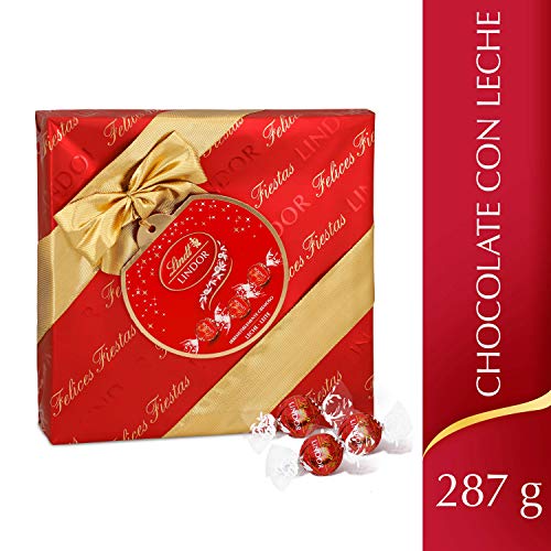 Lindt Lindor Caja de Regalo de Bombones de Chocolate con Leche - Aprox. 22-23 Bombones, 287g