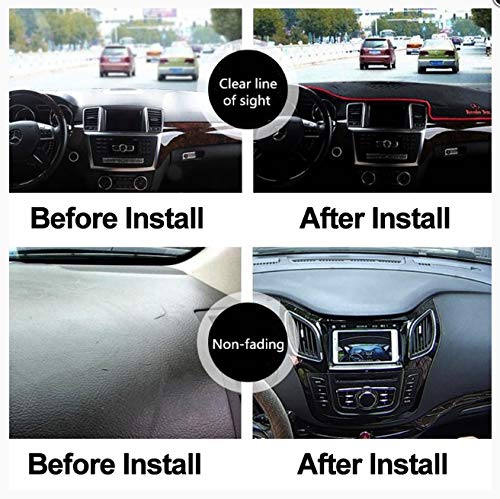 linfei Car Dashboard Cover Dash Mat para Suzuki Liana 2011-2013 con Reloj Dashmat Pad Carpet Dash Board Sun Shade Left Negro