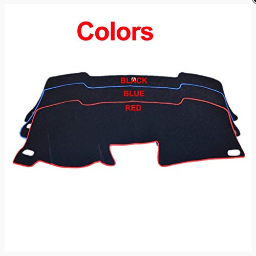 linfei Car Dashboard Cover Dash Mat para Suzuki Liana 2011-2013 con Reloj Dashmat Pad Carpet Dash Board Sun Shade Left Negro