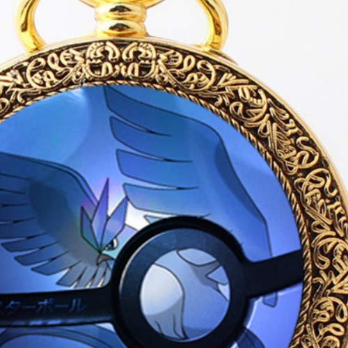 LINJIA Bolsillo Monstruo Reloj Pokemon Clásico Congelado Pájaro Hombres Y Mujeres Regalos Grandes Bolsillo De Cuarzo Collar Estudiante Mesa Colgante.