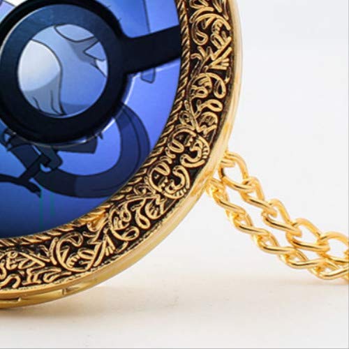 LINJIA Bolsillo Monstruo Reloj Pokemon Clásico Congelado Pájaro Hombres Y Mujeres Regalos Grandes Bolsillo De Cuarzo Collar Estudiante Mesa Colgante.