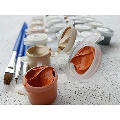 LINXIJH DIY Pintura Al Óleo Lienzo Osito Pintar por Numeros para Adultos Niños Pintura por Números con Pinceles Y Pinturas Para16X20 Pulgadas (40X50 Cm)(No Frame)