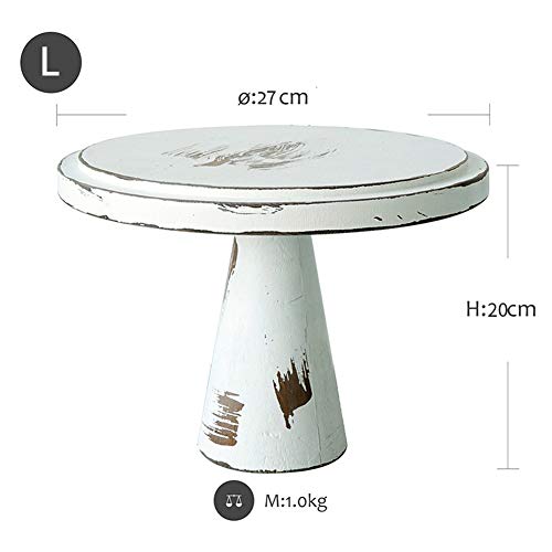 Lionina - Soporte para tartas de madera, estilo vintage, redondo, para tartas, tartas, tartas, expositor para fondant, para bodas, cumpleaños, aniversario