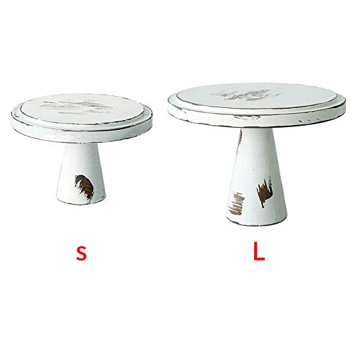 Lionina - Soporte para tartas de madera, estilo vintage, redondo, para tartas, tartas, tartas, expositor para fondant, para bodas, cumpleaños, aniversario