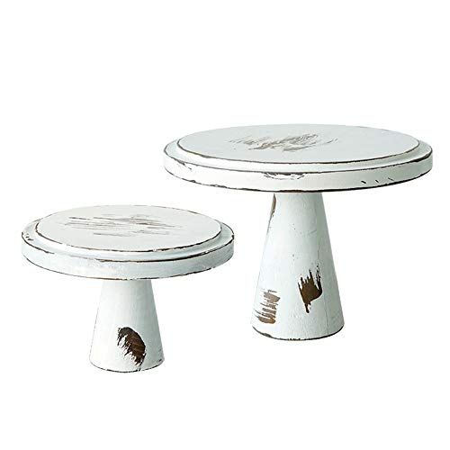 Lionina - Soporte para tartas de madera, estilo vintage, redondo, para tartas, tartas, tartas, expositor para fondant, para bodas, cumpleaños, aniversario
