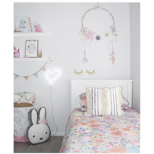 LIOOBO 1 Par 3D Pegatinas Pared Pestañas Ojos Cerrados Decoraciones de Pared de Madera Etiqueta de Pared (Dorado)