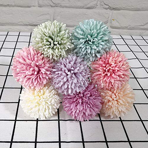 LIOOBO Taller de Flores de Hortensia Artificial con pétalos de Seda para la decoración de Fiestas Paquete Blanco de 6