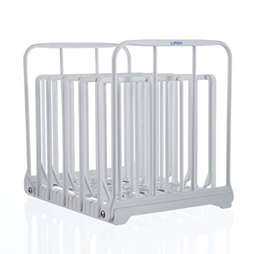 LIPAVI N10 Sous Vide Rack - Adjustable, Collapsible, Ensures even warming with Sous Vide Cooking - White Polycarbonate with 316L Stainless steel weights - Fits LIPAVI C10 Container
