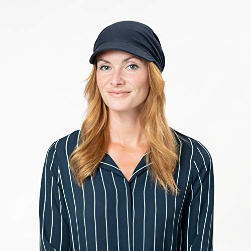 Lipodo Bandana con Visera Mujer - Made in Italy Gorra de Sol Verano algodón Primavera/Verano - Talla única Gris
