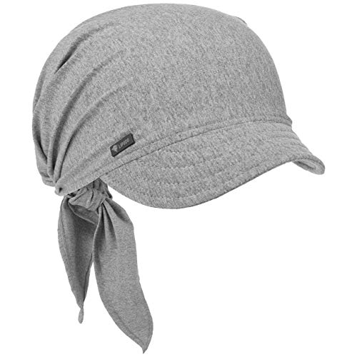 Lipodo Bandana con Visera Mujer - Made in Italy Gorra de Sol Verano algodón Primavera/Verano - Talla única Gris