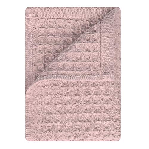 Lirex Toallas de Cocina, 6 Piezas Premium Suave Absorbente Rápido Waffle Weave Paño de Cocina de Algodón 100% Cocina Paños de Cocina Toallas de té Toallas, Lavable a Máquina - Rosado