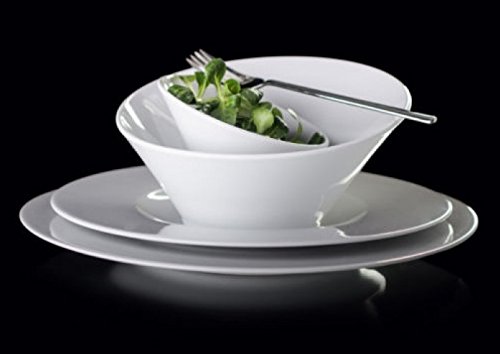 Lirios 350.932 inclinados asimétrica Gourmet – Cuenco, color blanco, diámetro 21,5 cm, rígida de porcelana