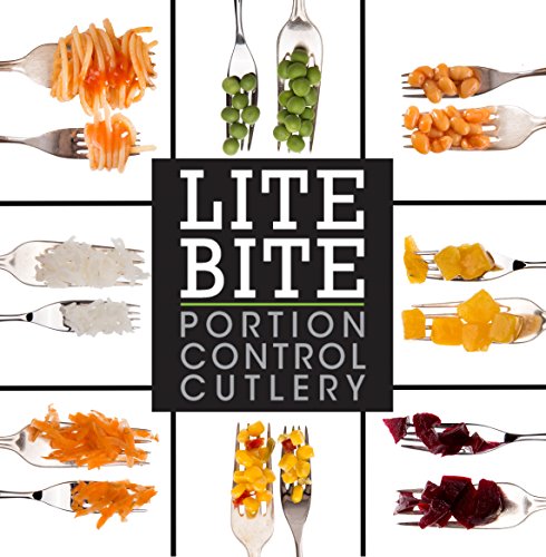 Lite Bite - Cubertería para control de porciones (3 piezas), acero inoxidable 18/10, ayuda de entrenamiento para comer más lentamente