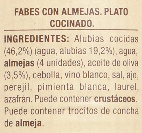 Litoral Fabes con Almejas - Paquete de 10 x 440 g - Total: 4.4 Kg