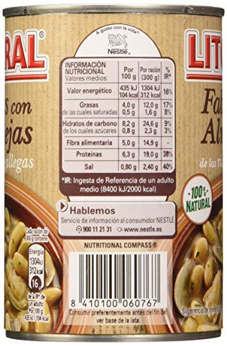 Litoral Fabes con Almejas - Paquete de 10 x 440 g - Total: 4.4 Kg