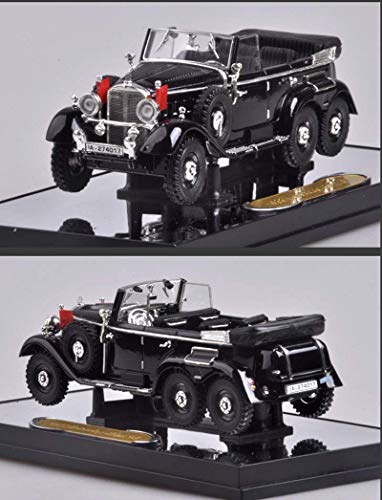 LIUCHANG Modelo Original del Coche 1938 01:43 Mercedes-Benz Modelo G4 Convertible clásico del Coche de la simulación aleación Coche Modelo Exclusivo de colección (Color: Negro) liuchang20