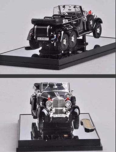 LIUCHANG Modelo Original del Coche 1938 01:43 Mercedes-Benz Modelo G4 Convertible clásico del Coche de la simulación aleación Coche Modelo Exclusivo de colección (Color: Negro) liuchang20