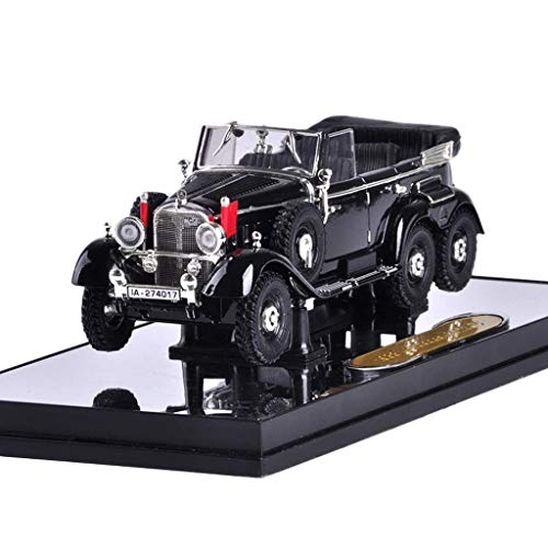 LIUCHANG Modelo Original del Coche 1938 01:43 Mercedes-Benz Modelo G4 Convertible clásico del Coche de la simulación aleación Coche Modelo Exclusivo de colección (Color: Negro) liuchang20