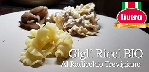 Livera Gigli Ricci Bio 4 X 500 Gr, Pasta Cortas BIO de Sémola de Trigo Duro Bio 100% Made in Italy, Gigli Ricci Elaborada en Bronce, Empaque de Pasta Seca de Alta Calidad, Cocina 12'