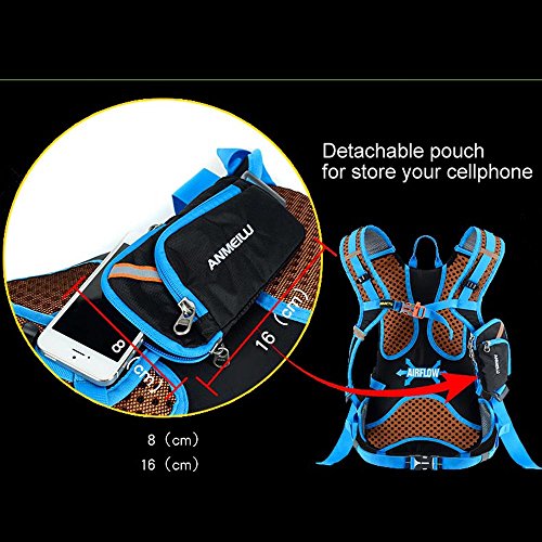 Lixada Mochila de Ciclismo Impermeable 18L Unisexo Respirable Ultraligero con Cubierta de Lluvia Mochila de Hombro Para Ciclismo Montañismo Viajes