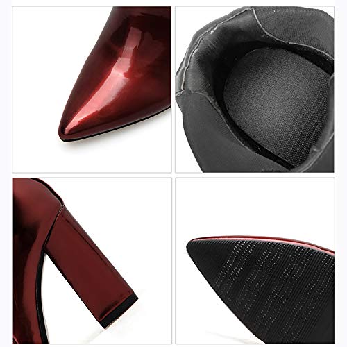 Lixibei Womens Chelsea Botas del Tobillo Medio Alto Bloque de Pata elástico Tire de escudete Casual Montar a Caballo del Motorista de Invierno Botines,38