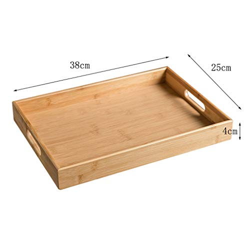 LiYL Madera un Plato for Servir Bandeja Rectangular Bandeja del Desayuno de Pan platillo de Almacenamiento de Frutas Platos Decoración Vintage Food Secado de palets