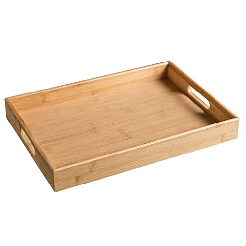 LiYL Madera un Plato for Servir Bandeja Rectangular Bandeja del Desayuno de Pan platillo de Almacenamiento de Frutas Platos Decoración Vintage Food Secado de palets