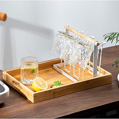 LiYL Madera un Plato for Servir Bandeja Rectangular Bandeja del Desayuno de Pan platillo de Almacenamiento de Frutas Platos Decoración Vintage Food Secado de palets