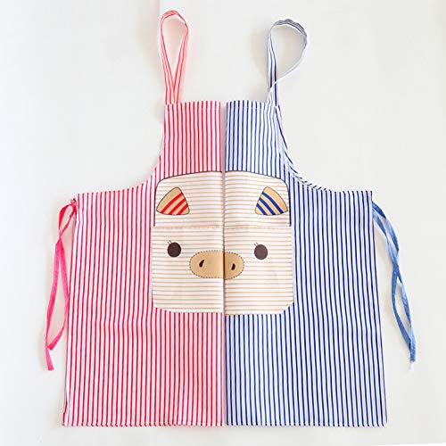 LJJLJJ Hombres Mujeres Impermeable Delantal, Delantales Impermeables, Tira De Cuello Ajustable con 1 Bolsillos, para Hornear, JardineríA, Restaurante, Barbacoa, para Hombres Y Mujere,Rose Red