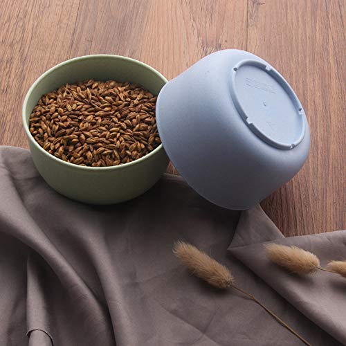 Ljlpropyh Ensaladera Bol Set Juego de 4 Cuencos de Desayuno para Cereales para niños con diseño de Pajita de Trigo Biodegradable, 2.4 Pulgadas