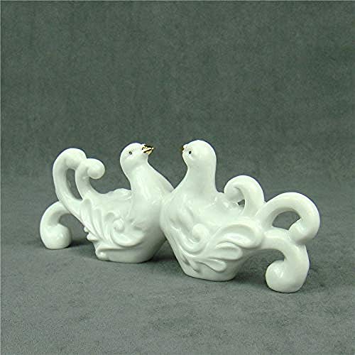 LJXLXY Decoración Manualidades Estatua Porcelana Paloma Pareja cerámica Paloma Pareja Regalo