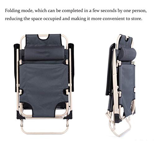 LJYY Silla Plegable portátil Confort Nueva Silla Plegable Almuerzo Silla de Oficina Almuerzo Cama Plegable Cama Individual Simple Sillón (Color: C)