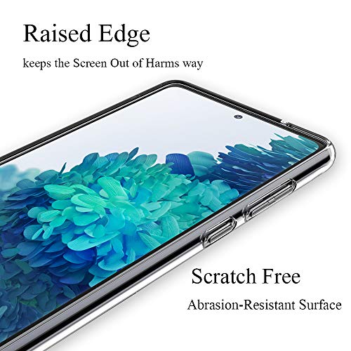 LK Funda para Samsung Galaxy S20 FE 4G/5G + [2 Pack] Protector de Pantalla Vidrio Templado, Transparente Carcasa Ultra Fina Suave TPU Silicona Gel Case Cover para Samsung Galaxy S20 FE 4G/5G -Clara