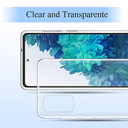 LK Funda para Samsung Galaxy S20 FE 4G/5G + [2 Pack] Protector de Pantalla Vidrio Templado, Transparente Carcasa Ultra Fina Suave TPU Silicona Gel Case Cover para Samsung Galaxy S20 FE 4G/5G -Clara