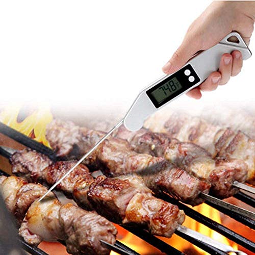 LKNJLL Digital del termómetro de Carne Mejorada a Prueba de Agua, 3S Lectura instantánea termómetro Digital de la Cocina, de la Cocina de termómetro for Caramelo Turquía Barbacoa Agua Leche