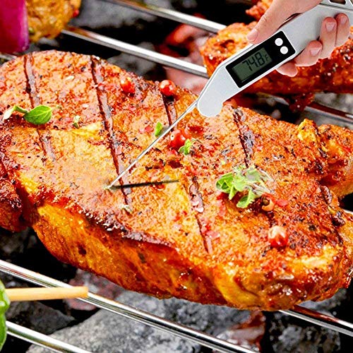 LKNJLL Digital del termómetro de Carne Mejorada a Prueba de Agua, 3S Lectura instantánea termómetro Digital de la Cocina, de la Cocina de termómetro for Caramelo Turquía Barbacoa Agua Leche