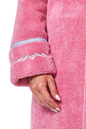 L&L - 9141 Albornoz de baño Mujer con Manga Larga y Suave. Extremadamente Ligero. Vestido de Abrigo de Mujer de Largo Completo. (Golosina, Large)