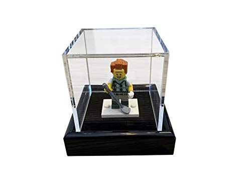 LL-Golf Pequeño Universal acrílico Vitrina 6 x 6 x 6 cm/Showcase/Display Case/Vitrina con Terciopelo Negro por Ejemplo para Joyas, Figuras, Modelos, Minerales, Piedras, Medalla, Moneda