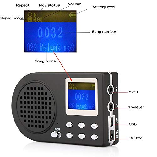 Llamador De Aves De Caza De Exterior Reproductor De Mp3 Pájaros Pantalla LCD Digital Amplificador De Mando a Distancia