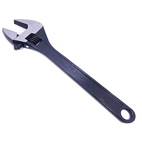 Llave inglesa ajustable de 450 mm, gran boquilla ancha de acero, herramienta de mano profesional para aplicaciones pesadas como talleres, ingeniería industrial, granjas y patios ferroviarios