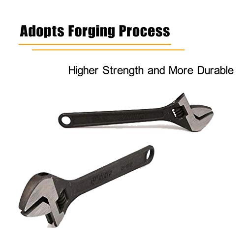 Llave inglesa ajustable de 450 mm, gran boquilla ancha de acero, herramienta de mano profesional para aplicaciones pesadas como talleres, ingeniería industrial, granjas y patios ferroviarios