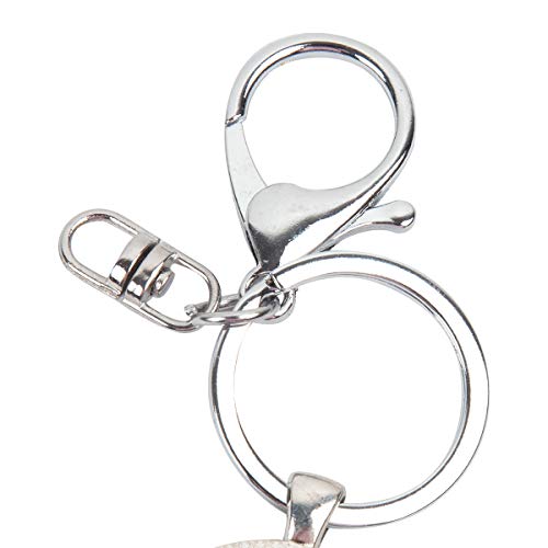 Llavero de acero inoxidable con llavero, ligero y decorativo, ideal como regalo para hombres y mujeres, arte de verano Lotus