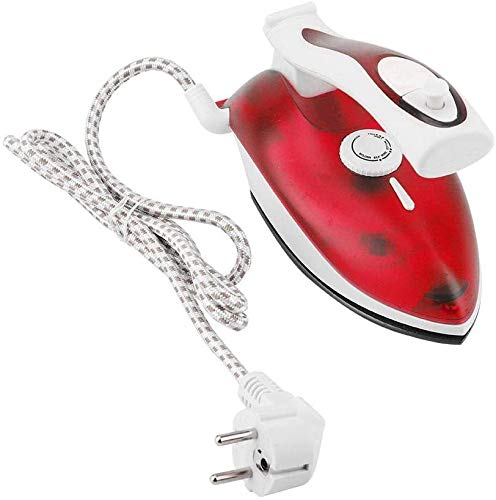 LLDKA Plancha de Vapor Casquillo único Antiadherente de Vapor de Potencia de 800 W de Potencia de Hierro Arrugas Antiadherente,Rojo