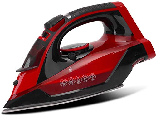 LLDKA Plancha de Vapor, Vapor Wireless Central Que Tiene portátil automática, para la Tela del Textil y del Vestido Vapor House Travel,Rojo