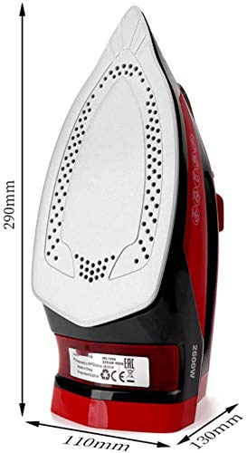 LLDKA Plancha de Vapor, Vapor Wireless Central Que Tiene portátil automática, para la Tela del Textil y del Vestido Vapor House Travel,Rojo