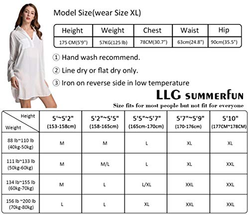 LLG - Blusa kimono para mujer, bikini, con cuello en V, para playa y camisa de Kaftan Blanco XL
